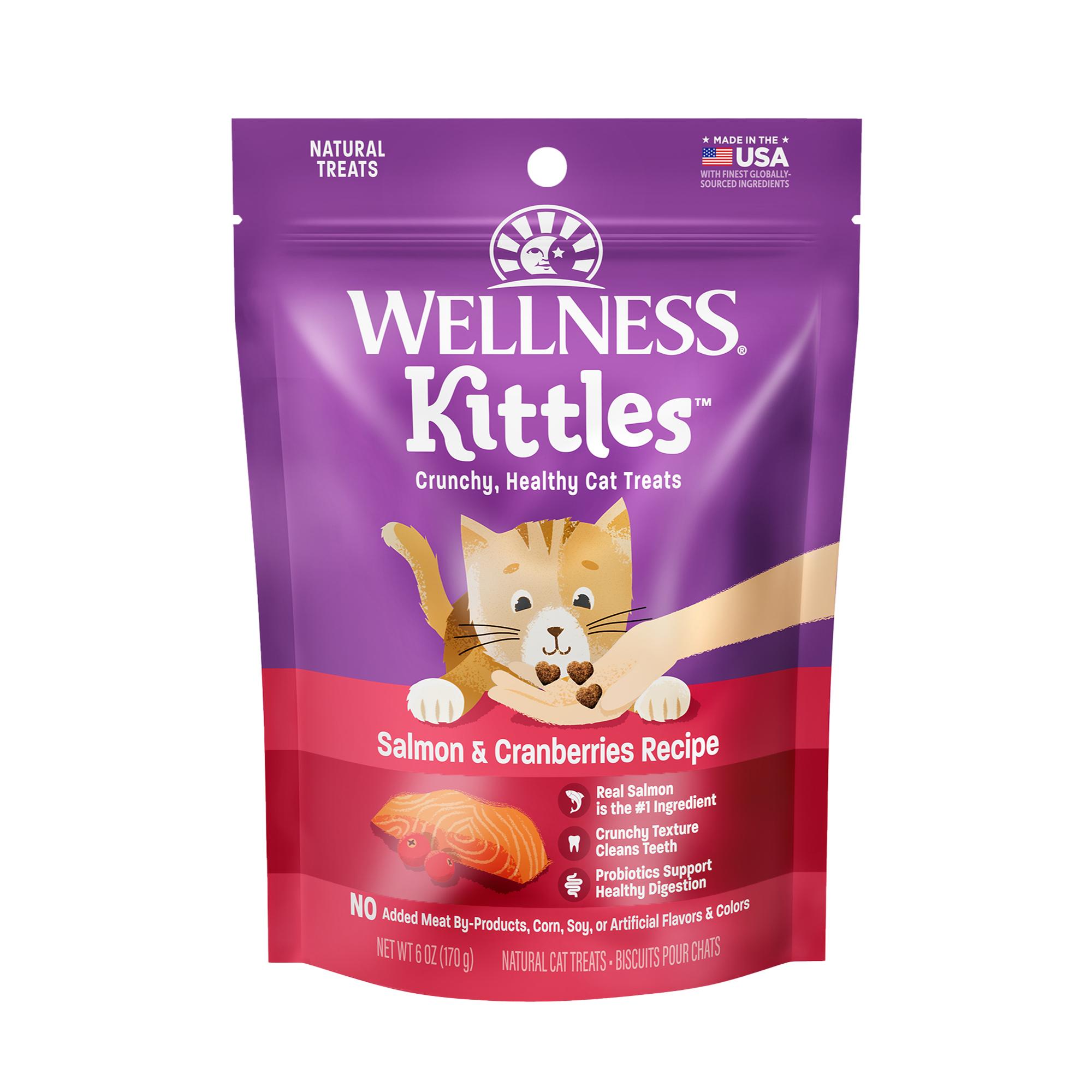 Wellness Kittles Salmon & Cranberries Grain-Free Cat Treats, 6-oz