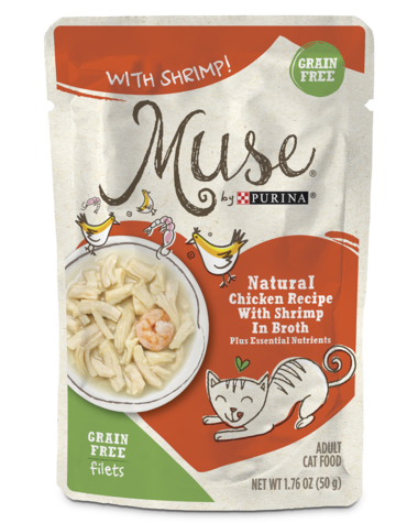 Purina Muse Natural Chicken Recipe with Shrimp in Broth Wet Cat Food