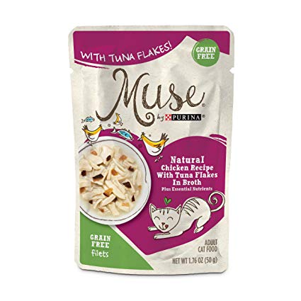 Purina Muse Natural Chicken Recipe with Tuna Flakes in Broth Wet Cat Food