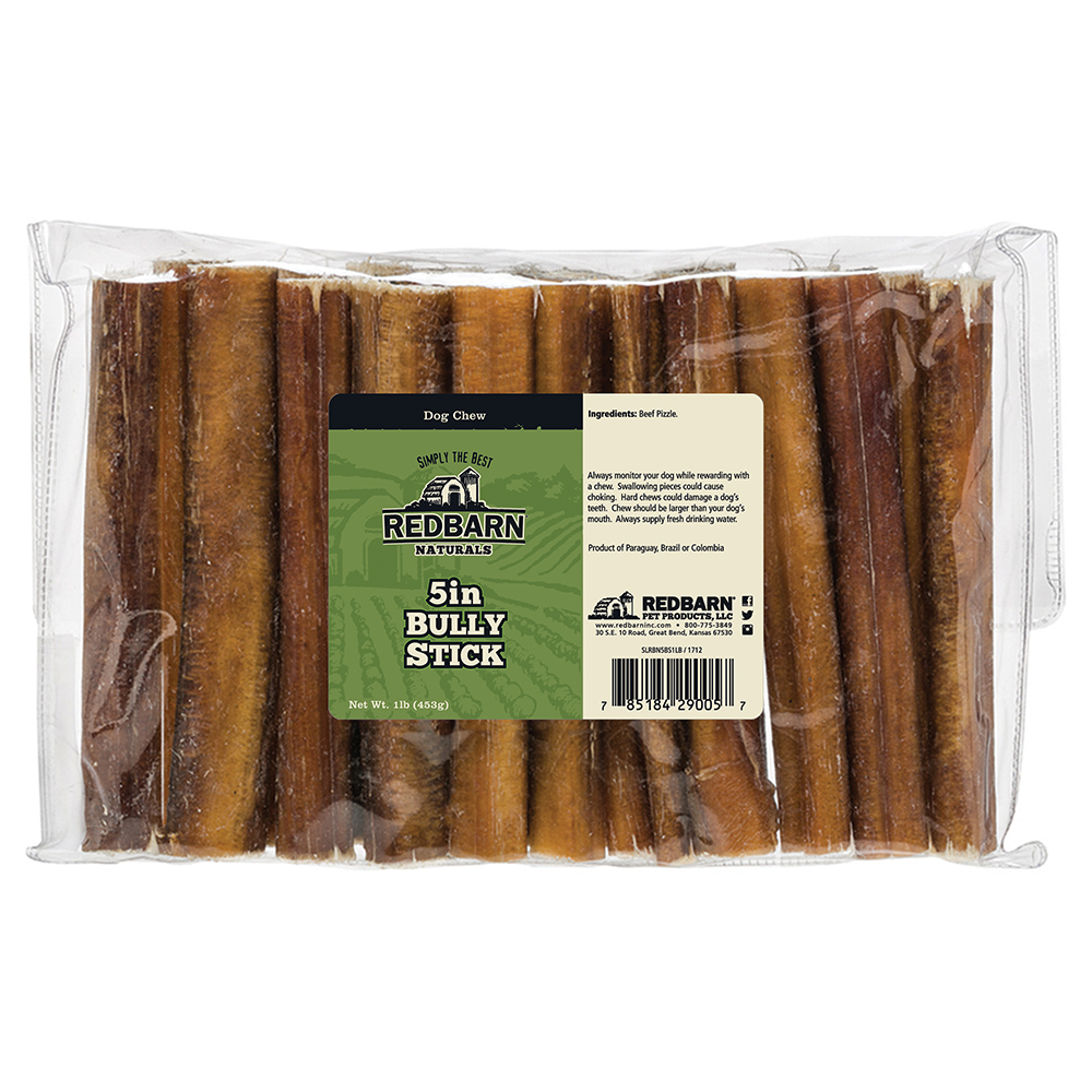 Redbarn 5" Bully Sticks Dog Treats, 5-In, 1-lb