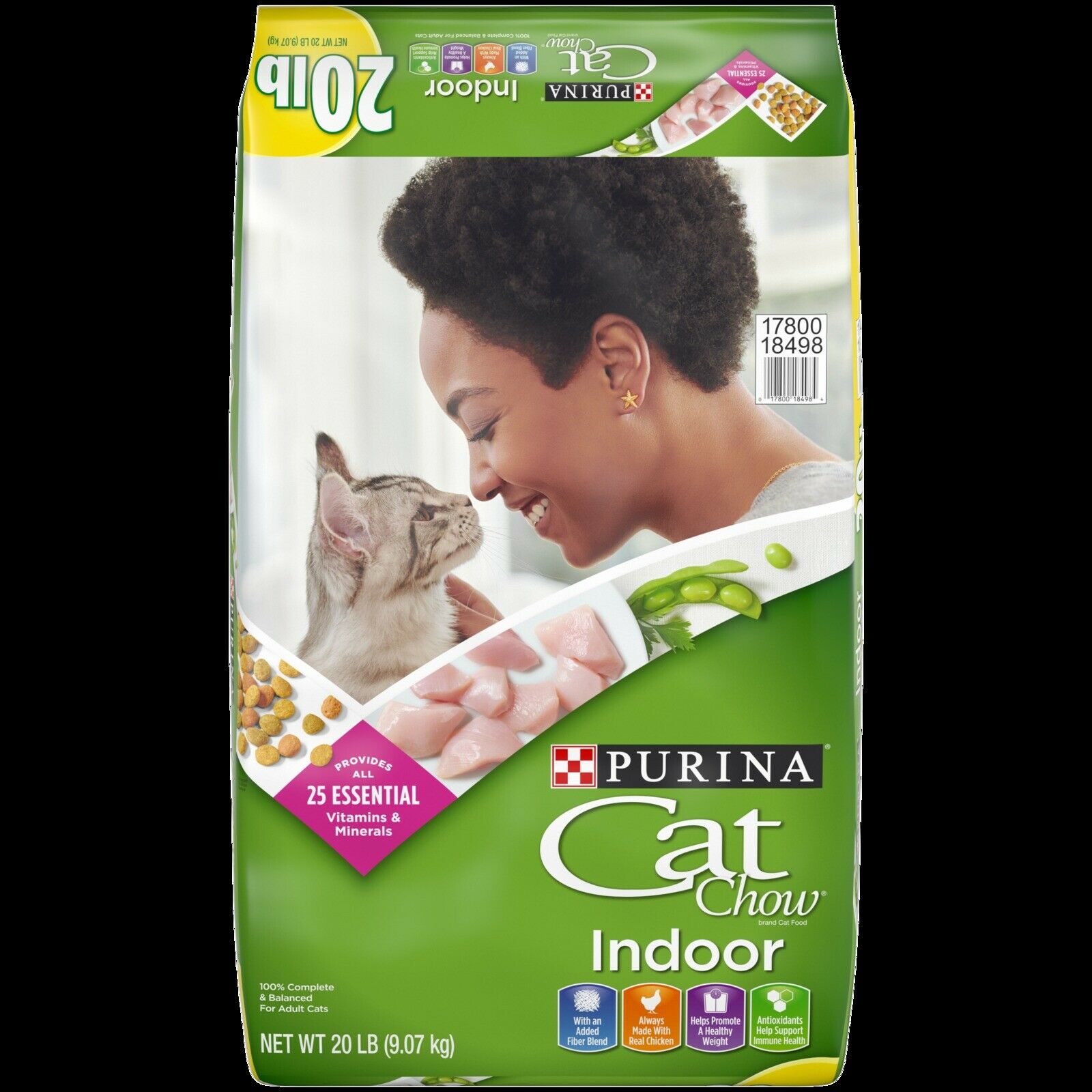 Cat Chow Indoor Dry Cat Food, 20-lb