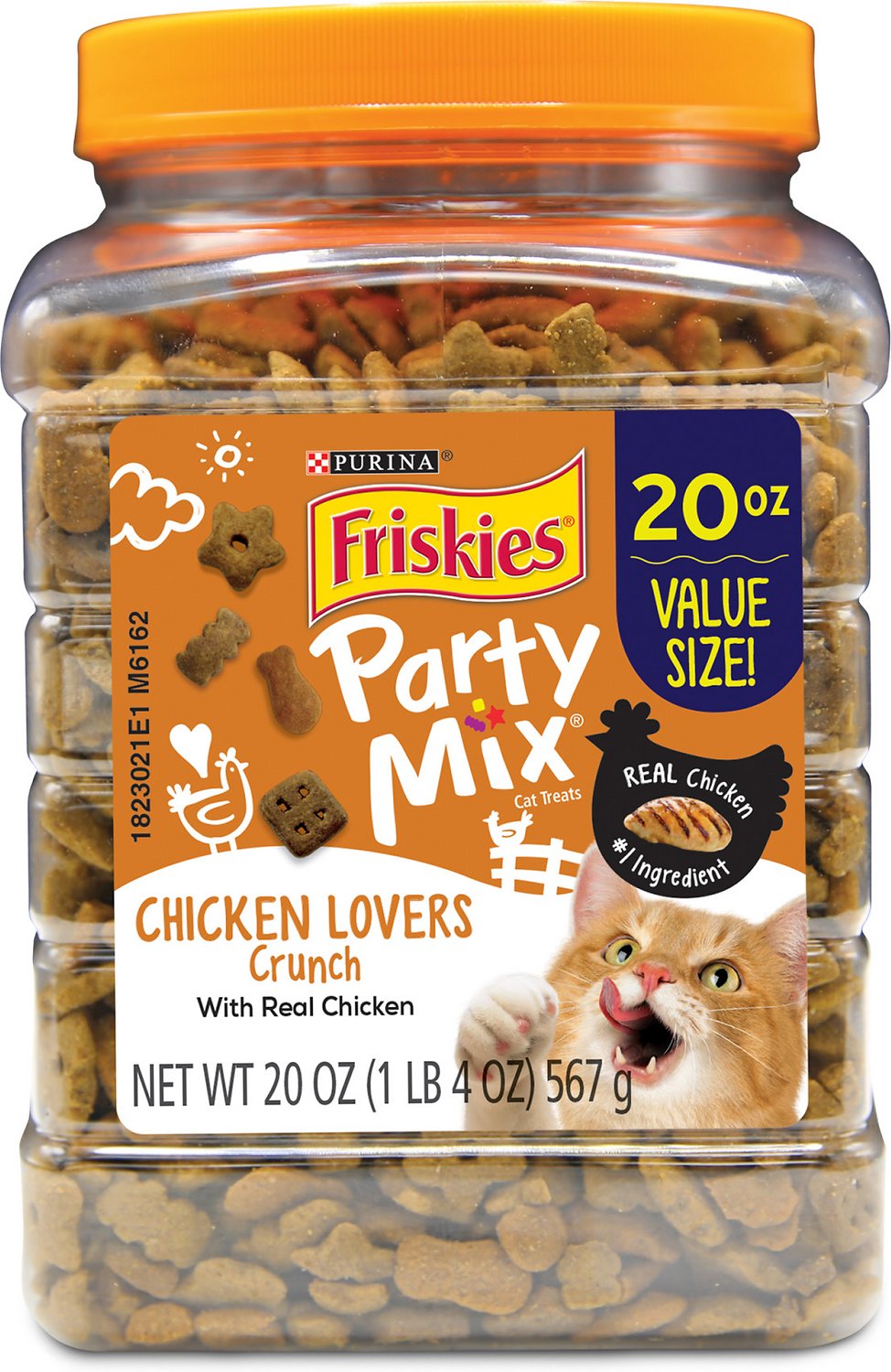Friskies Party Mix Crunch Chicken Lovers Cat Treats, 20-oz