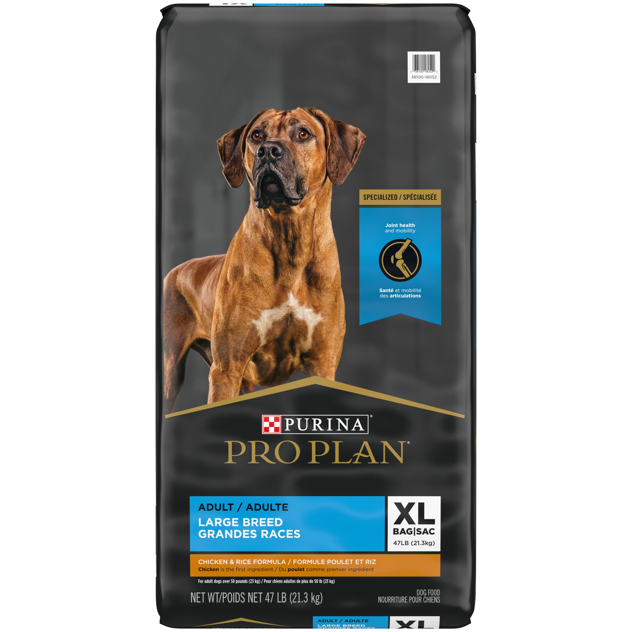 Purina Pro Plan Chicken & Rice Large Breed Adult Dry Dog Food, 47-lb