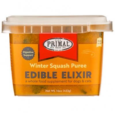 Primal Edible Elixir Winter Squash Puree, Frozen Dog & Cat Food Topper, 16-oz (**)