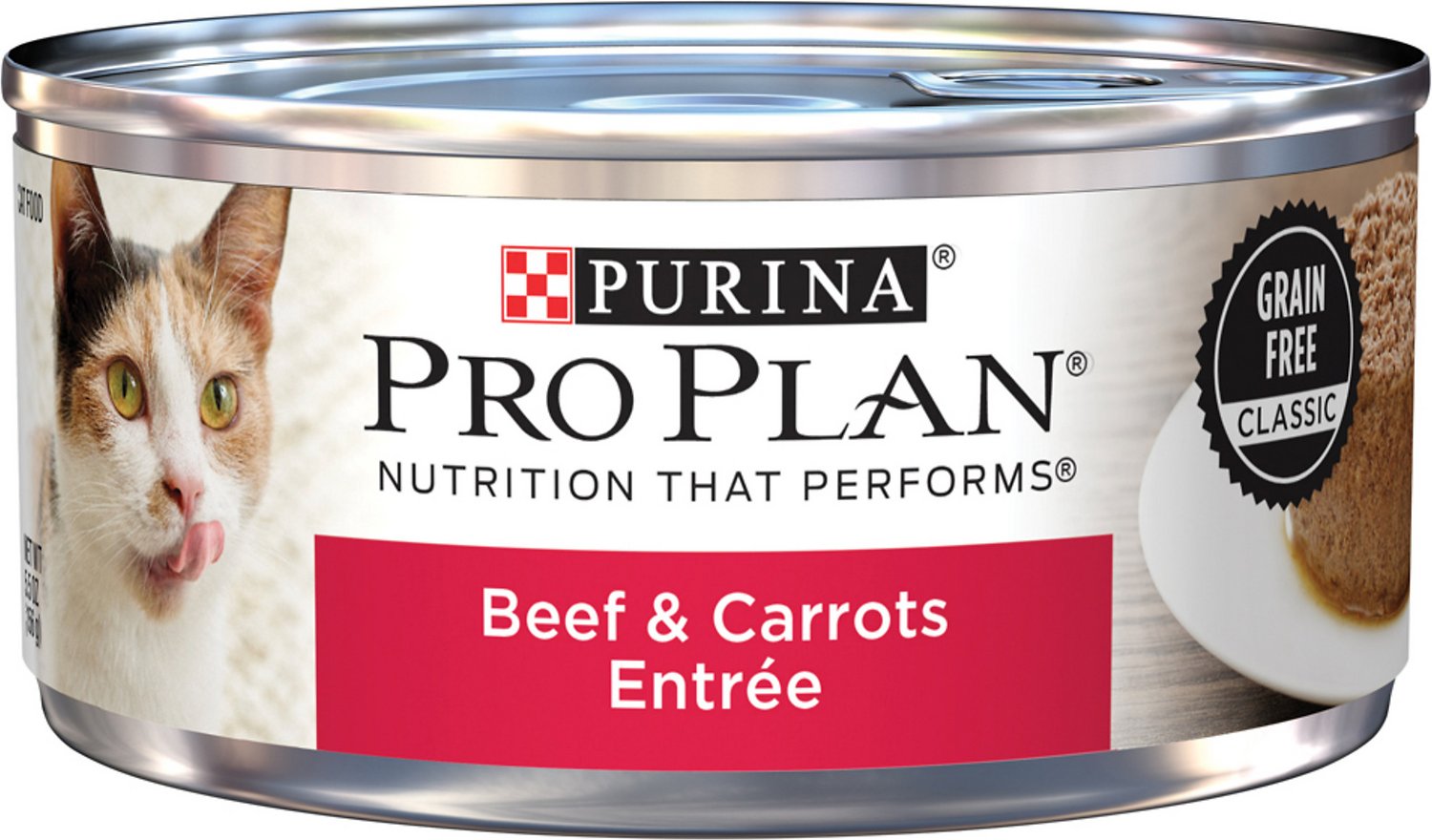 Purina Pro Plan Classic Beef & Carrots Entree Grain-Free Canned Cat Food