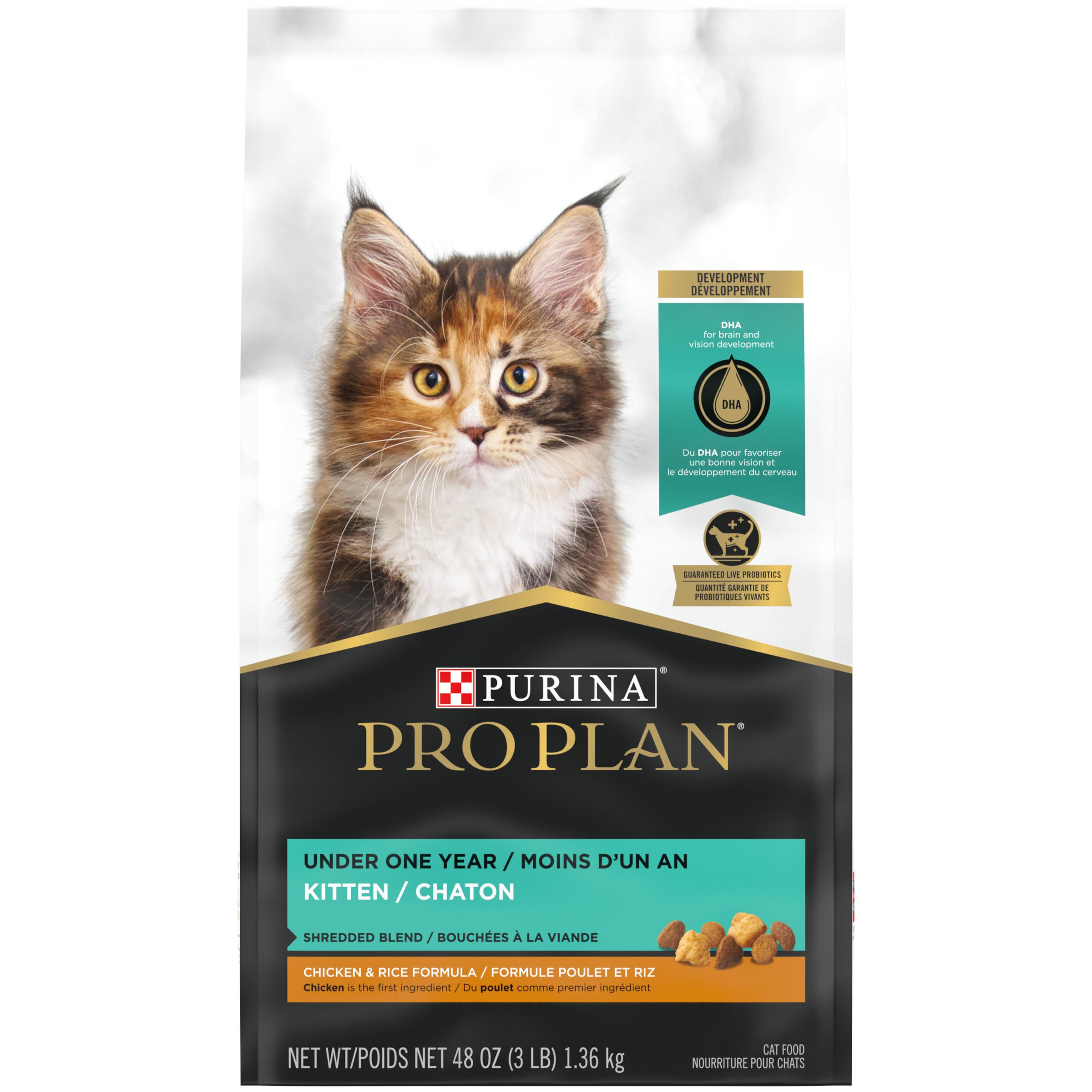 Purina Pro Plan Shredded Blend Chicken & Rice Kitten Dry Cat Food