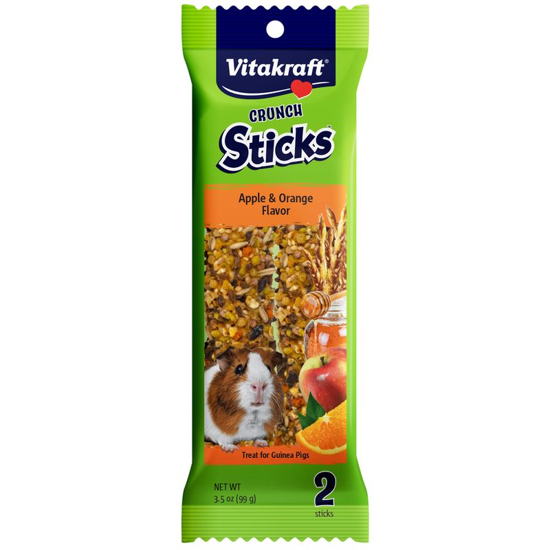 Vitakraft Crunch Sticks Guinea Pig Treats, Apple & Orange