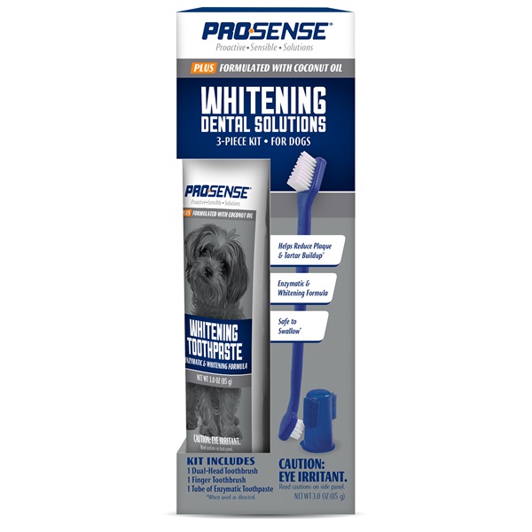 Pro-Sense Plus Dental Solutions Whitening Toothpaste and Toothbrush for Dogs