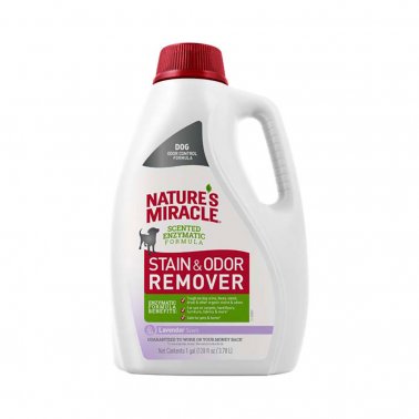 Nature's Miracle Dog Stain & Odor Remover Dog Spray, Lavender, 128-oz pour bottle