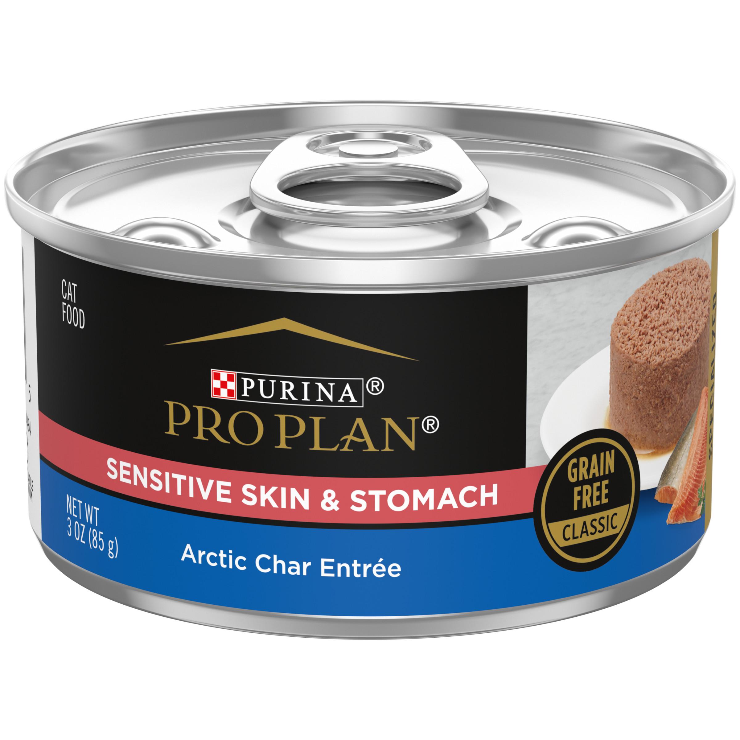 Purina Pro Plan Sensitive Skin & Stomach Arctic Char Entree Grain-Free Wet Cat Food Can, 3-oz