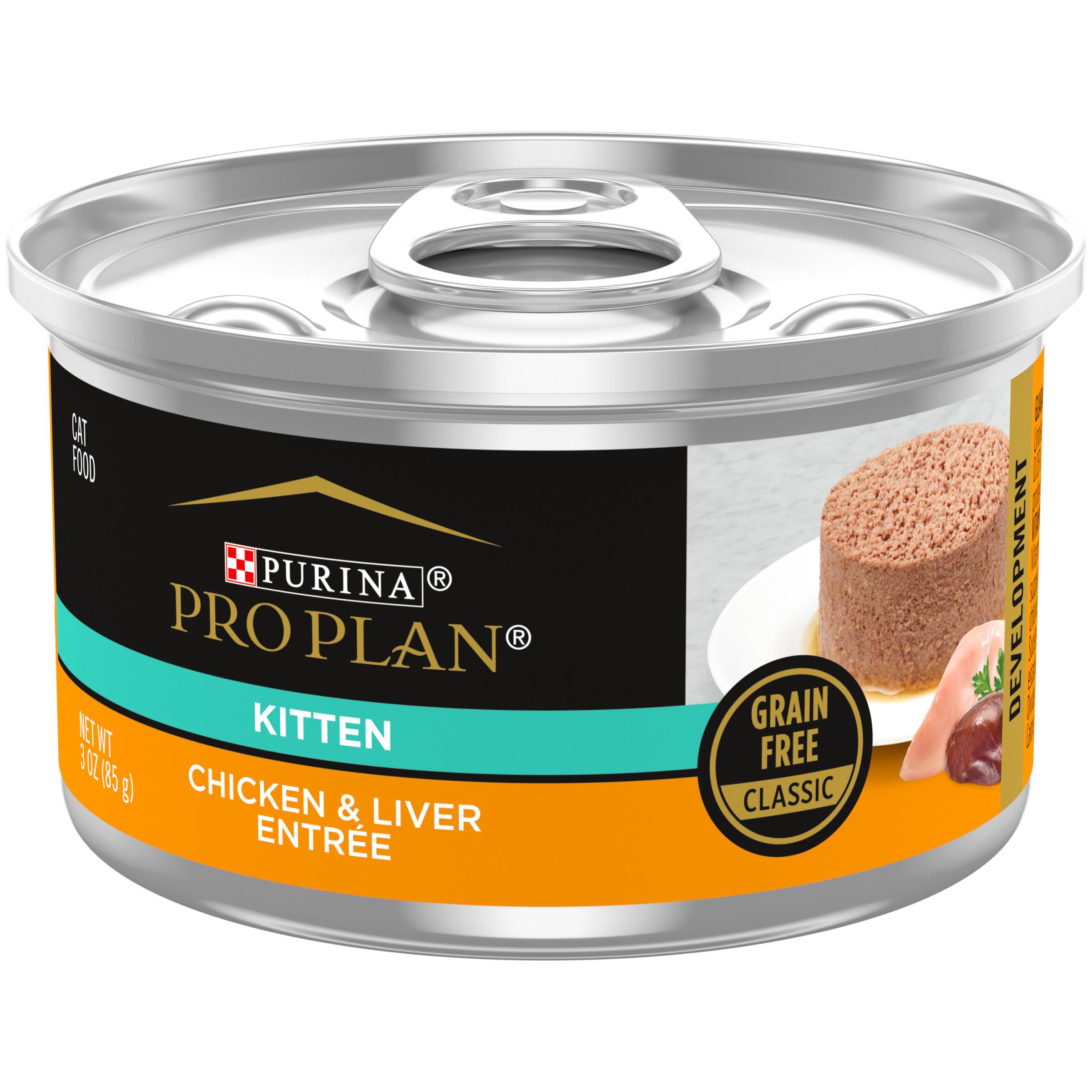 Purina Pro Plan Chicken & Liver Entree Kitten Grain-Free Wet Cat Food Can