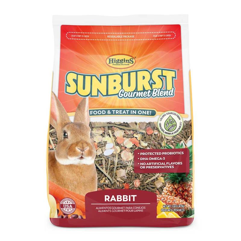 Higgins Sunburst Gourmet Blend Rabbit Food, 6-lb