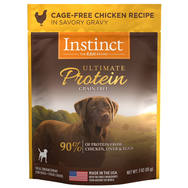 Instinct Ultimate Protein Grain-Free Cage-Free Chicken Recipe Wet Dog Food Topper (**)
