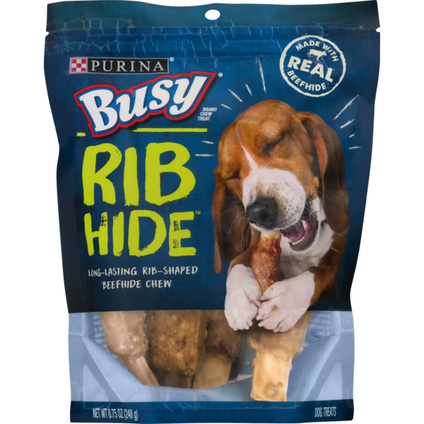Busy Bone Rib Hide Dog Treats