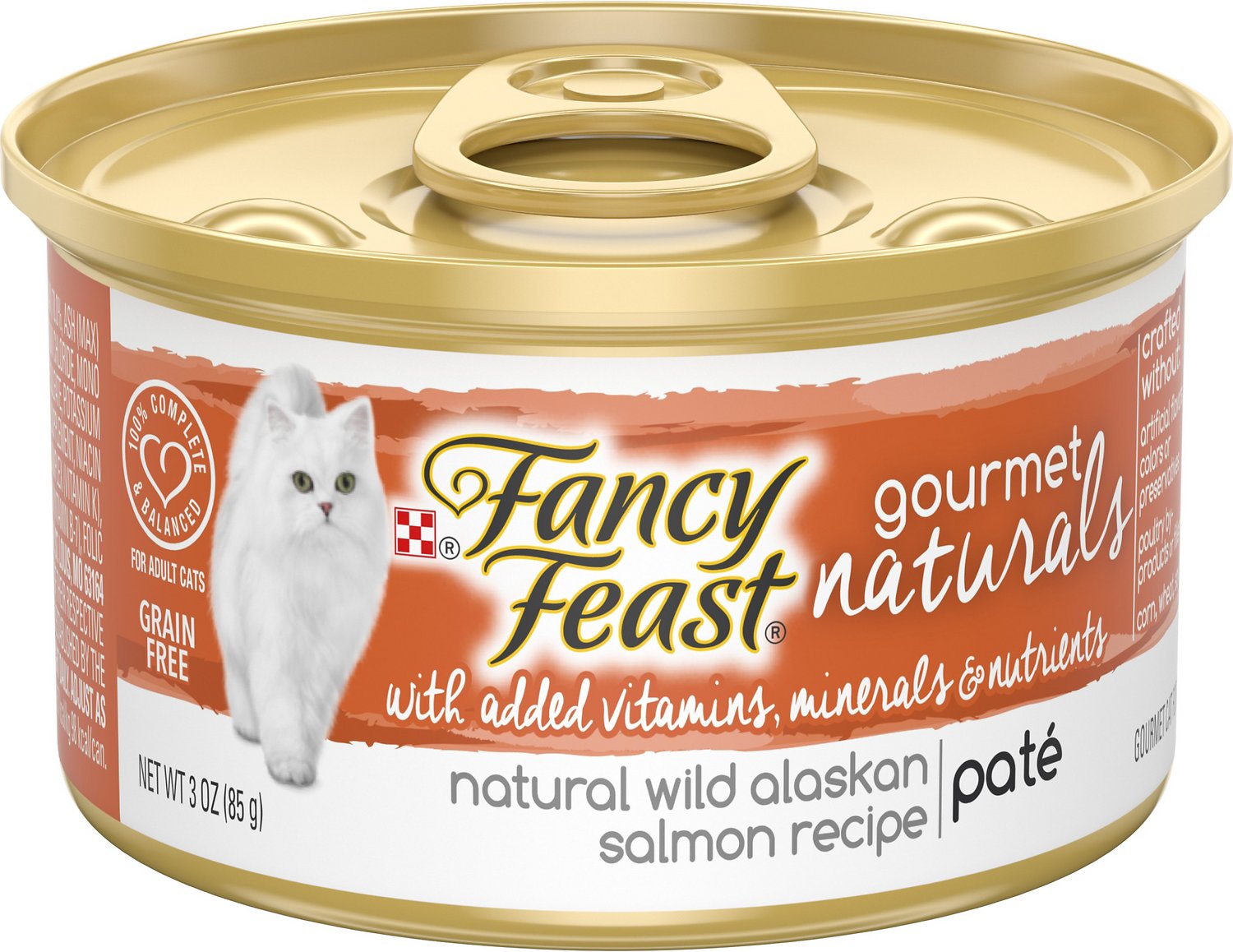 Fancy Feast Gourmet Naturals Wild Alaskan Salmon Recipe Pate Canned Cat Food