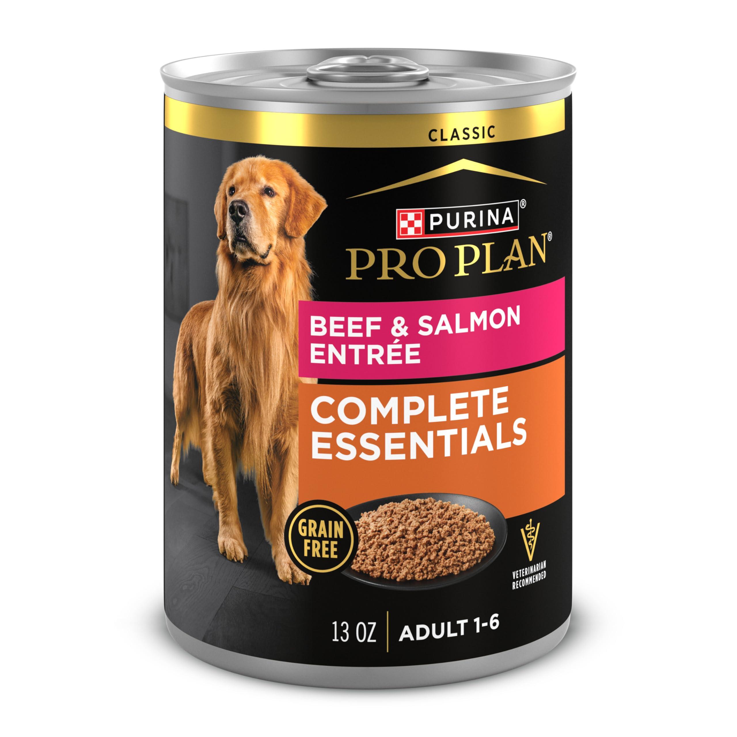 Purina Pro Plan Complete Essentials Beef & Salmon Entree Adult Grain-Free Wet Dog Food Can