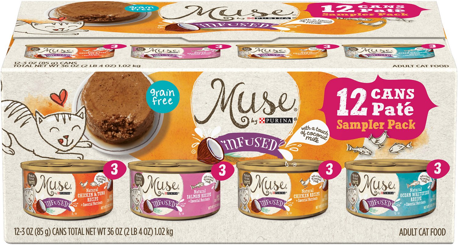 Purina Muse Infused Variety Pack Canned Cat Food, 3-oz, 12-pack