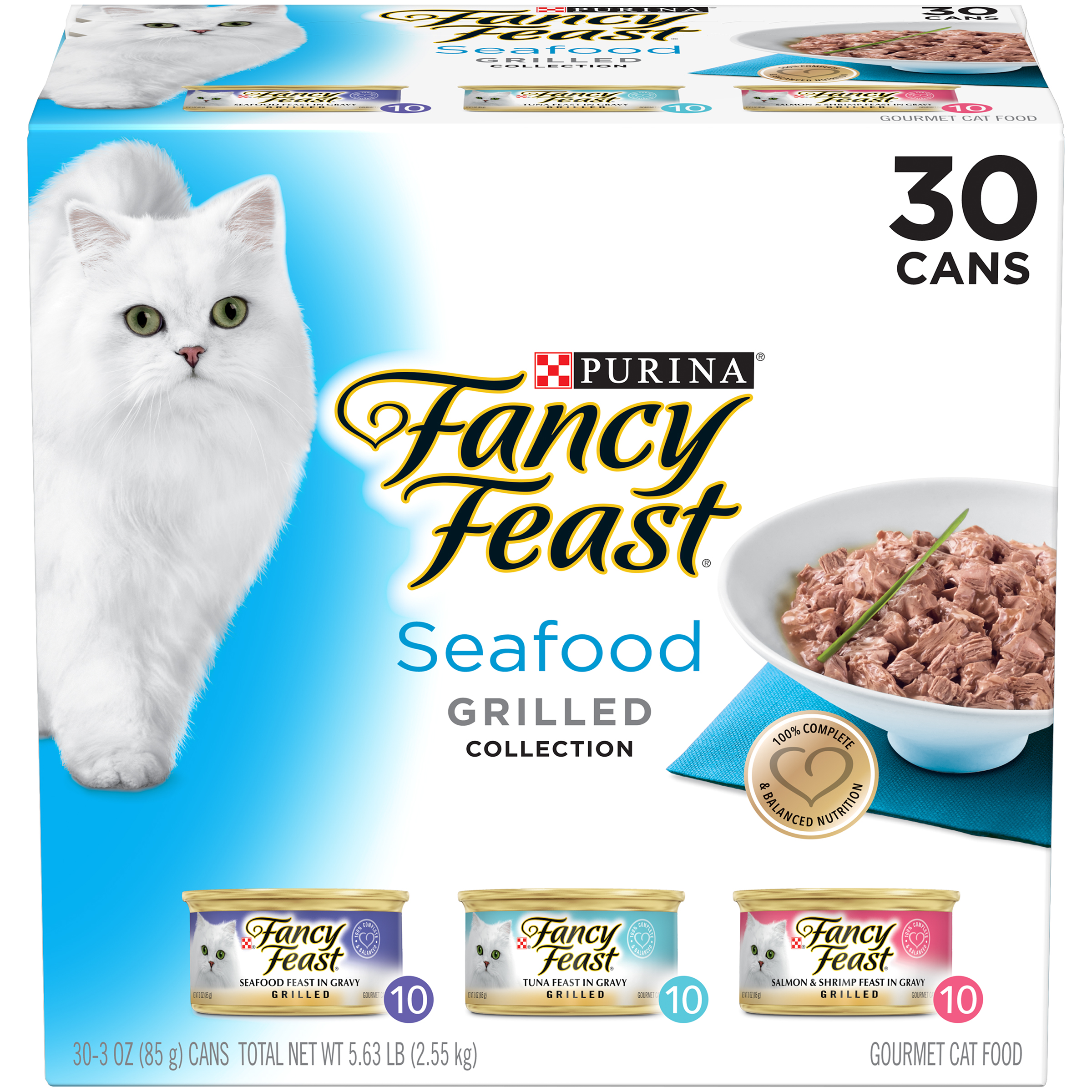 Fancy Feast Grilled Mixed Value Pack Wet Cat Food, 3-oz, 30-pack