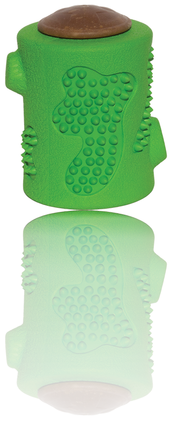 Starmark Rubbertuff Stump Treat Dispensing Dog Toy