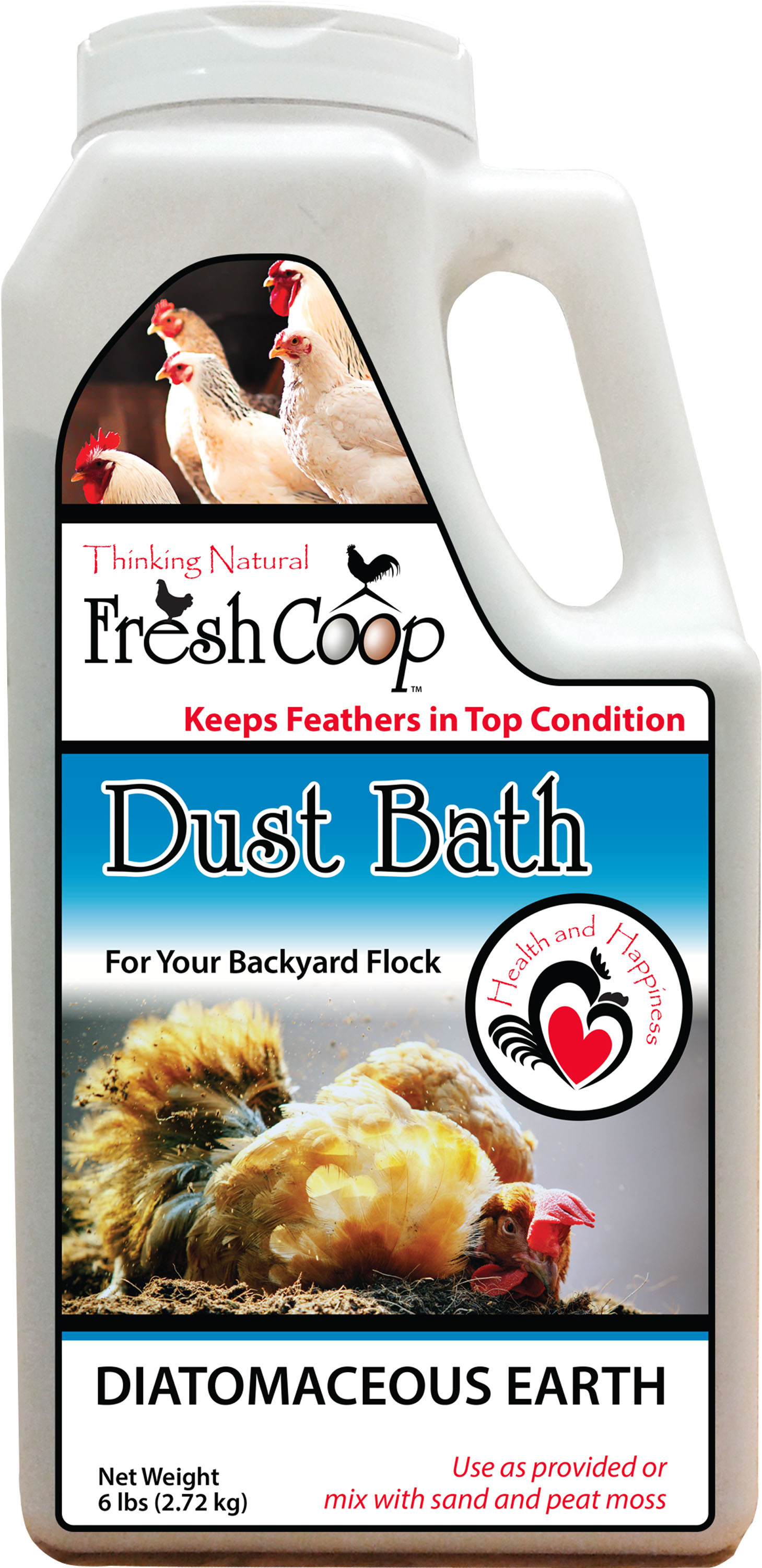 Absorbent Fresh Coop Dust Bath for Backyard Flock, 6-lb (Size: 6-lb)