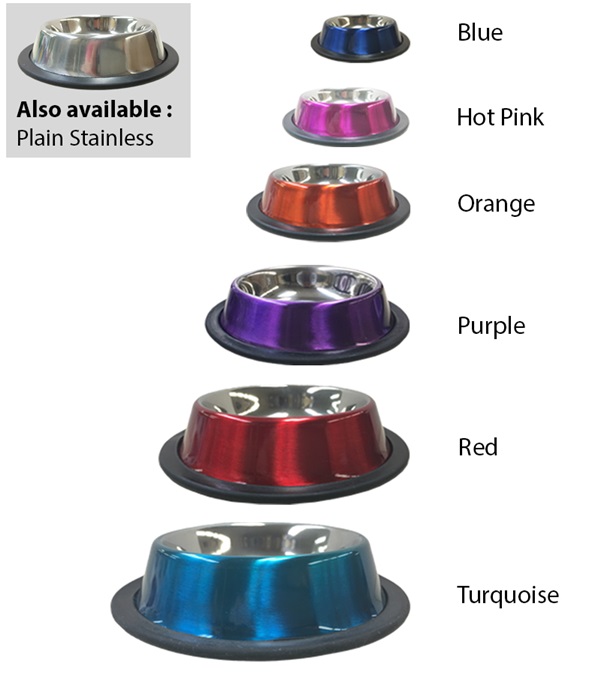 Valhoma No-Tip Bowl for Pets, Blue