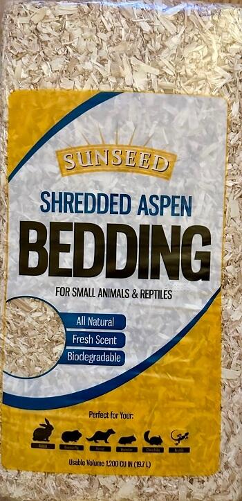 Sunseed Shredded Aspen Bedding For Small Animals & Reptiles, 1200 cu