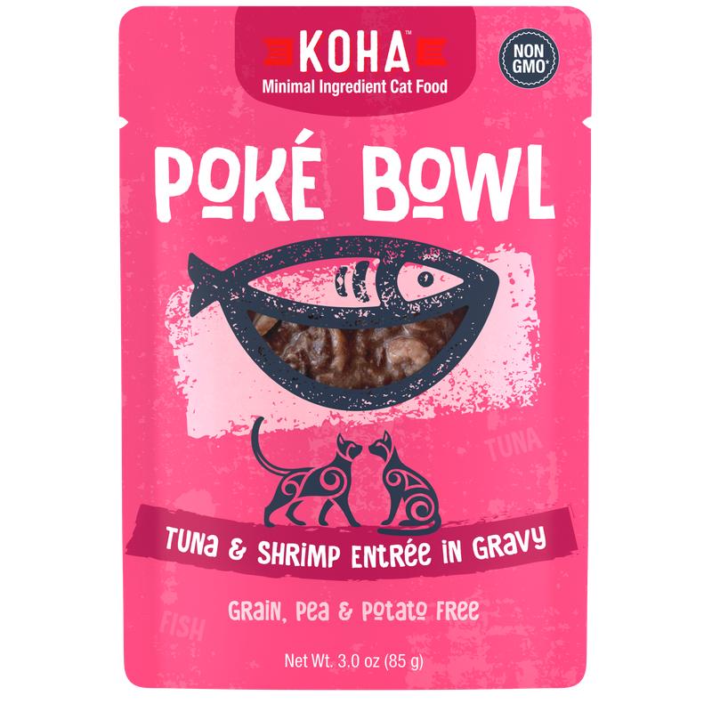 KOHA Poke Bowl Tuna & Shrimp Entree in Gravy Wet Cat Food Pouch