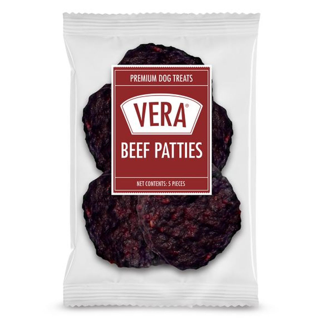 VERA Premium Beef Recipe Burger Patties Dog Treats, 1.5-oz