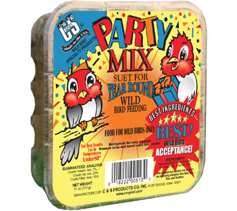 C&S Party Mix Wild Bird Feed, 11-oz tray (Size: 11-oz tray)