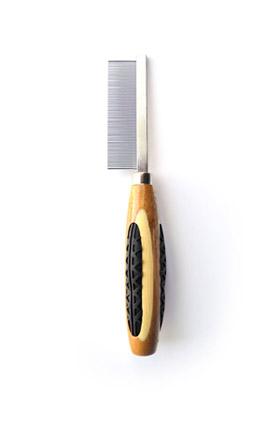 Bass Brushes Style & Detangle with Alloy Pin & Bamboo Handle Fine Tooth Pet Comb, Dark/ Stripped (Color: Dark/ Stripped)