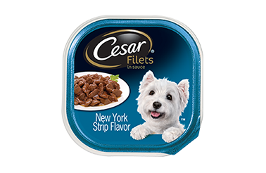 Cesar Gourmet Filets in Sauce New York Strip Dog Food Trays