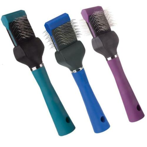 Master Grooming Tools Double Flexible Dog & Cat Slicker Brush, Blue