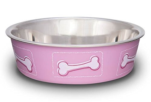 Loving Pets Coastal Bella Dog Bowl, Pink, Small