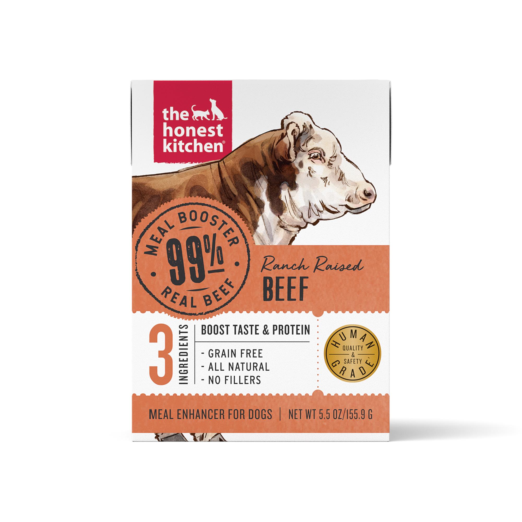 The Honest Kitchen Meal Booster 99% Ranch-Raised Beef Wet Dog Food Topper