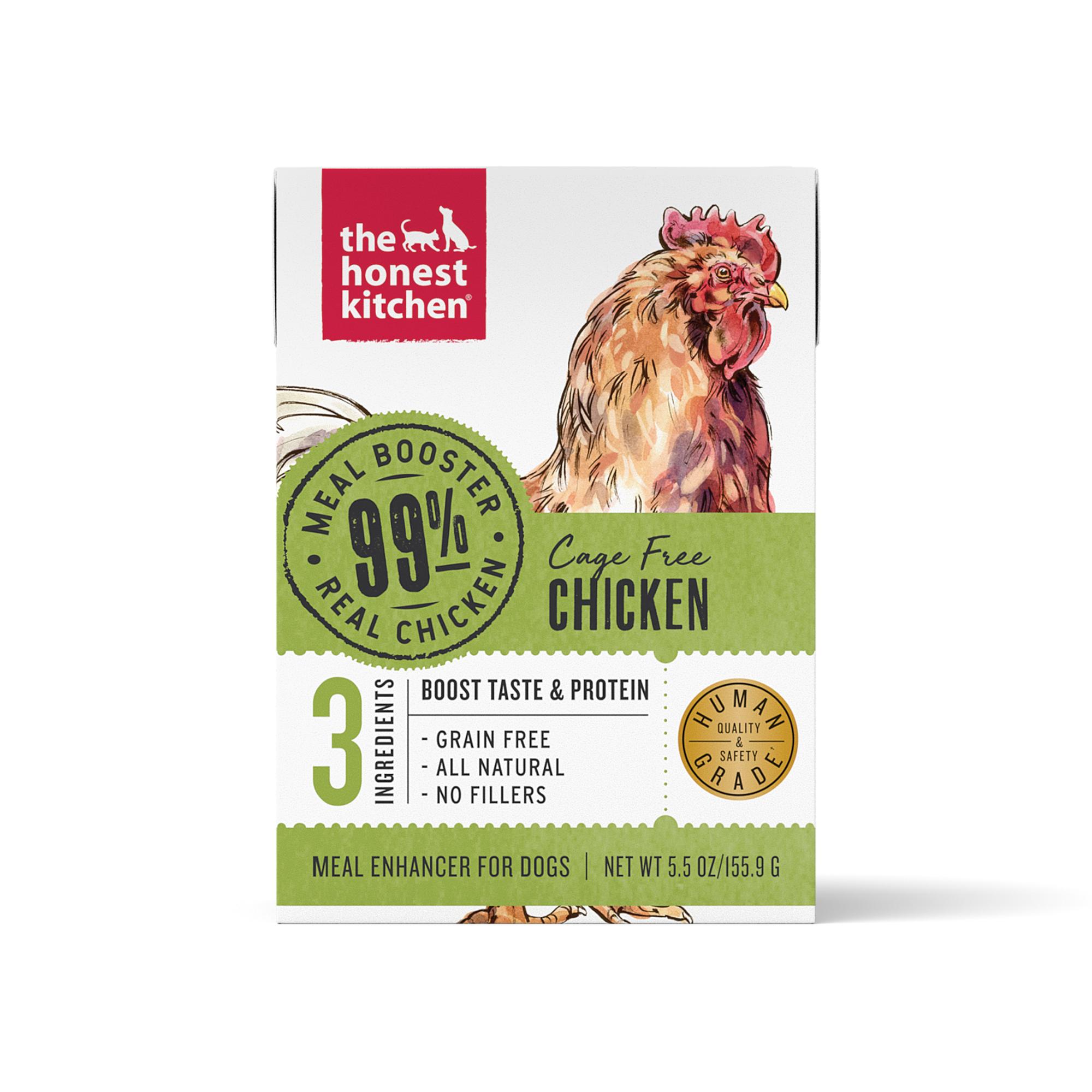 The Honest Kitchen Meal Booster 99% Cage-Free Chicken Wet Dog Food Topper, 5.5-oz