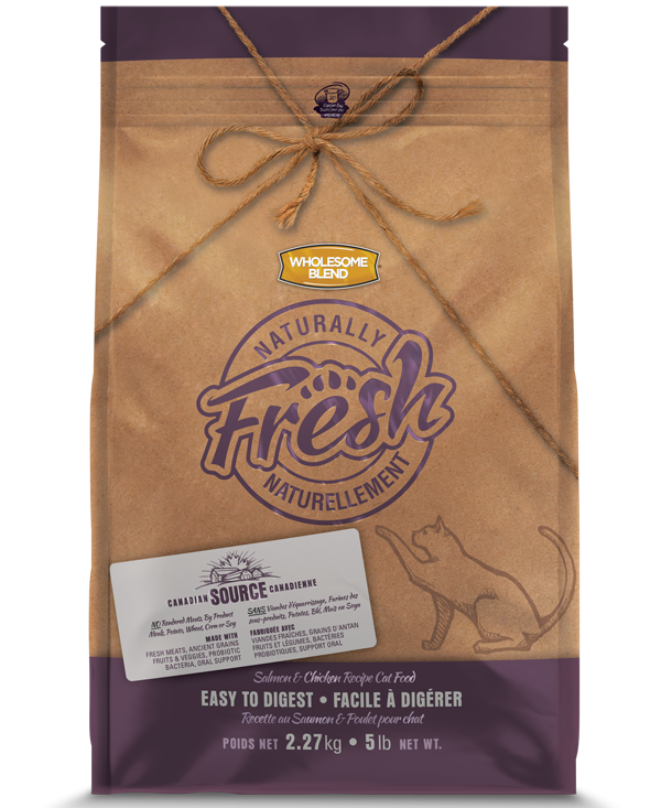 Wholesome Blend Fresh Salmon & Chicken Recipe Dry Cat Food, 5-lb