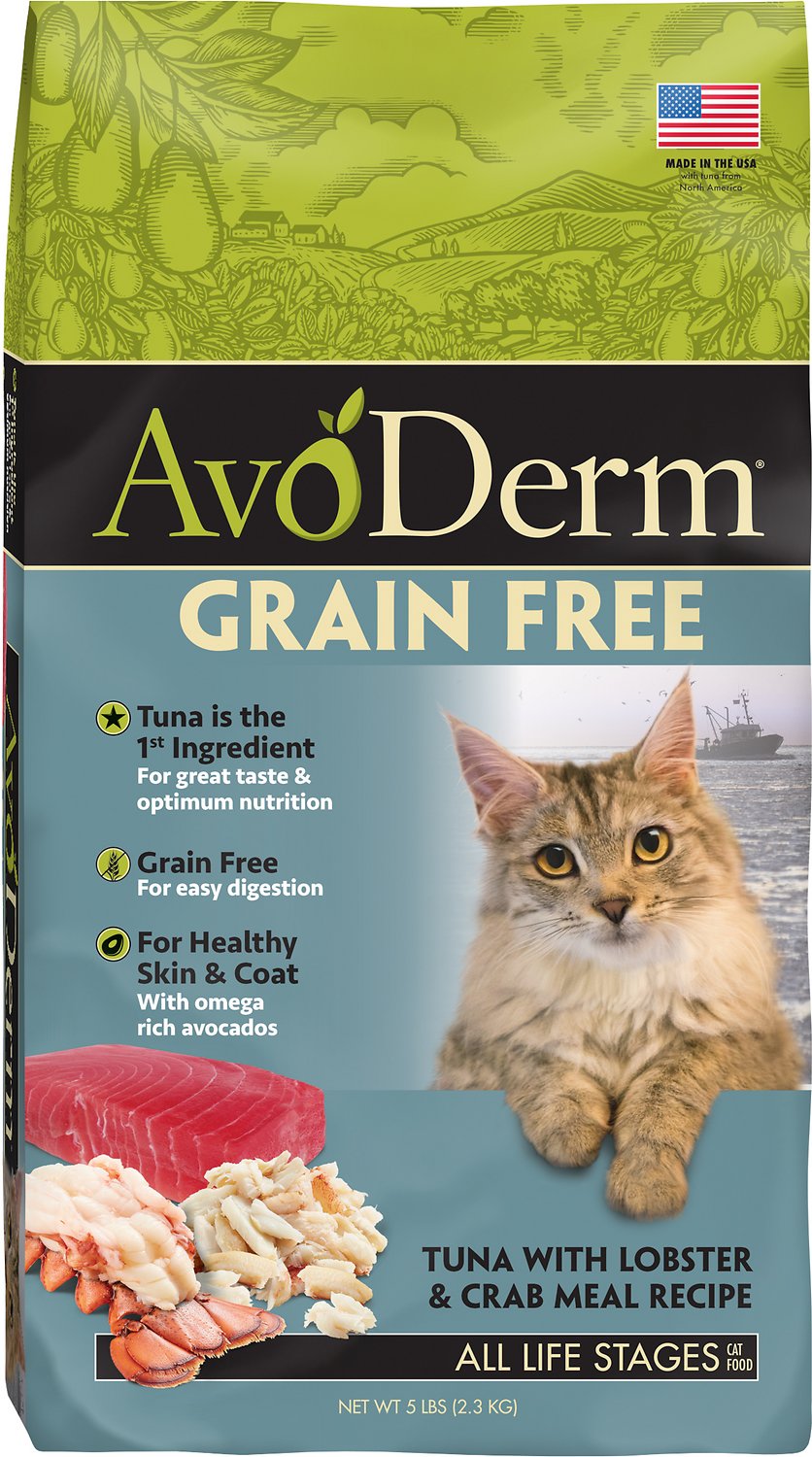 AvoDerm Grain-Free Tuna with Lobster & Crab Meal Dry Cat Food, 5-lb
