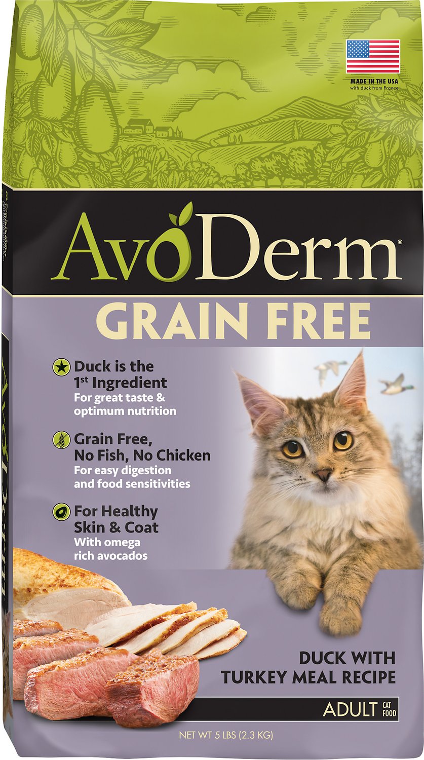 AvoDerm Grain-Free Duck with Turkey Meal Dry Cat Food, 2.5-lb