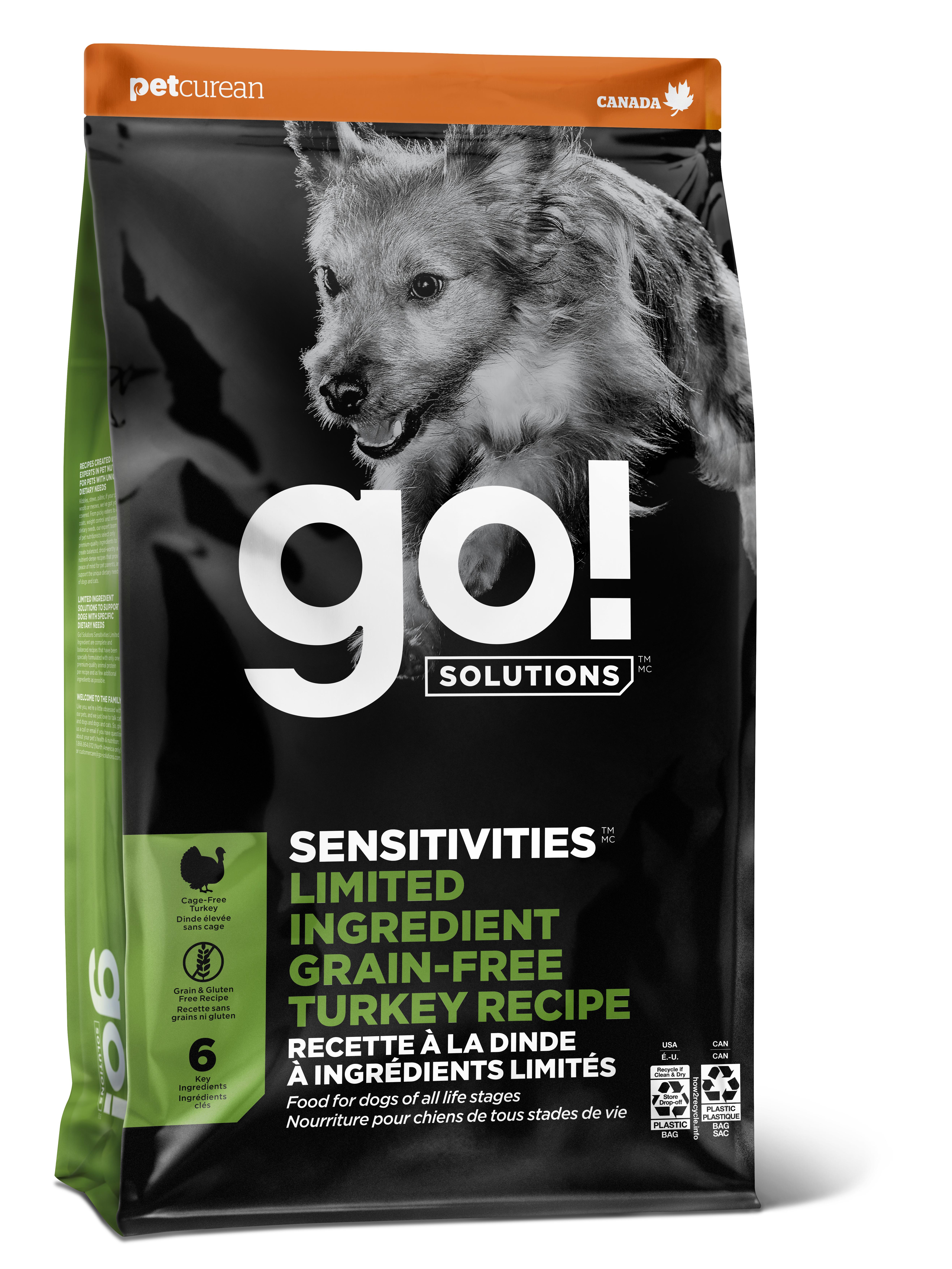 Go! Solutions Sensitivities Limited Ingredient Turkey Grain-Free Dry Dog Food, 22-lb