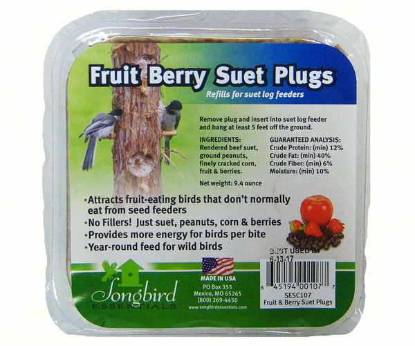 Songbird Essentials Fruit Berry Suet Plus Wild Bird Food