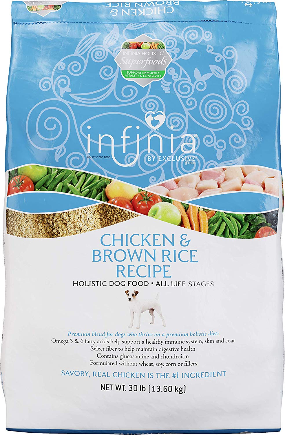 Infinia Chicken & Brown Rice Recipe Dry Dog Food, 30-lb
