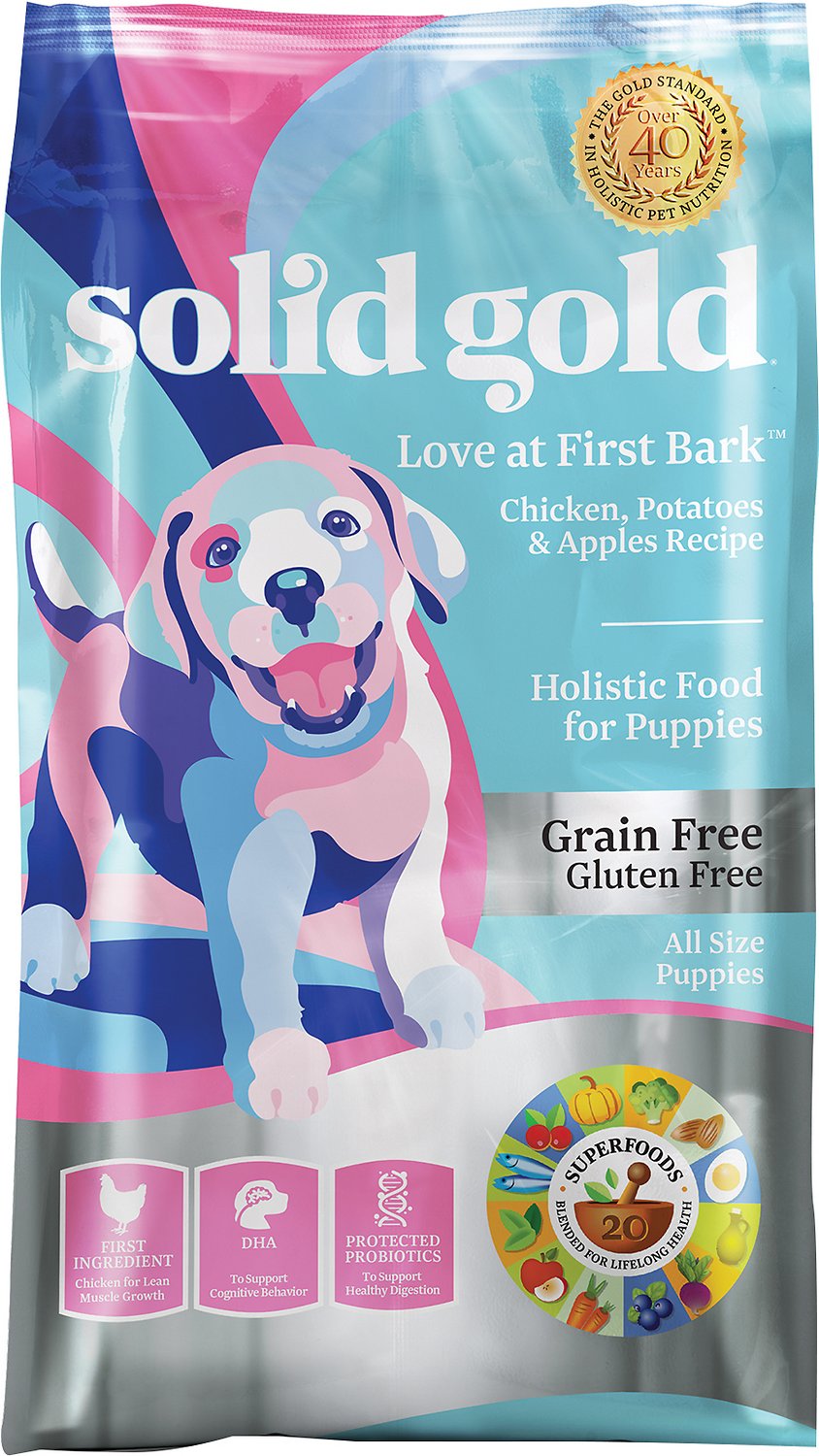 Solid Gold Love At First Bark Chicken, Potato & Apple Puppy Recipe Grain-Free Dry Dog Food