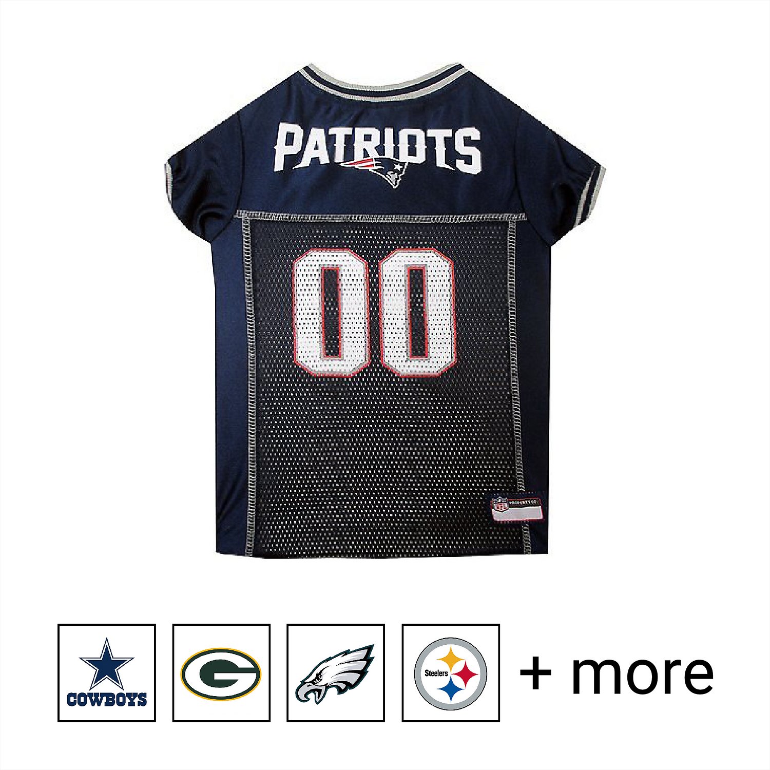 Pets First NFL Dog & Cat Mesh Jersey, New England Patriots, Medium
