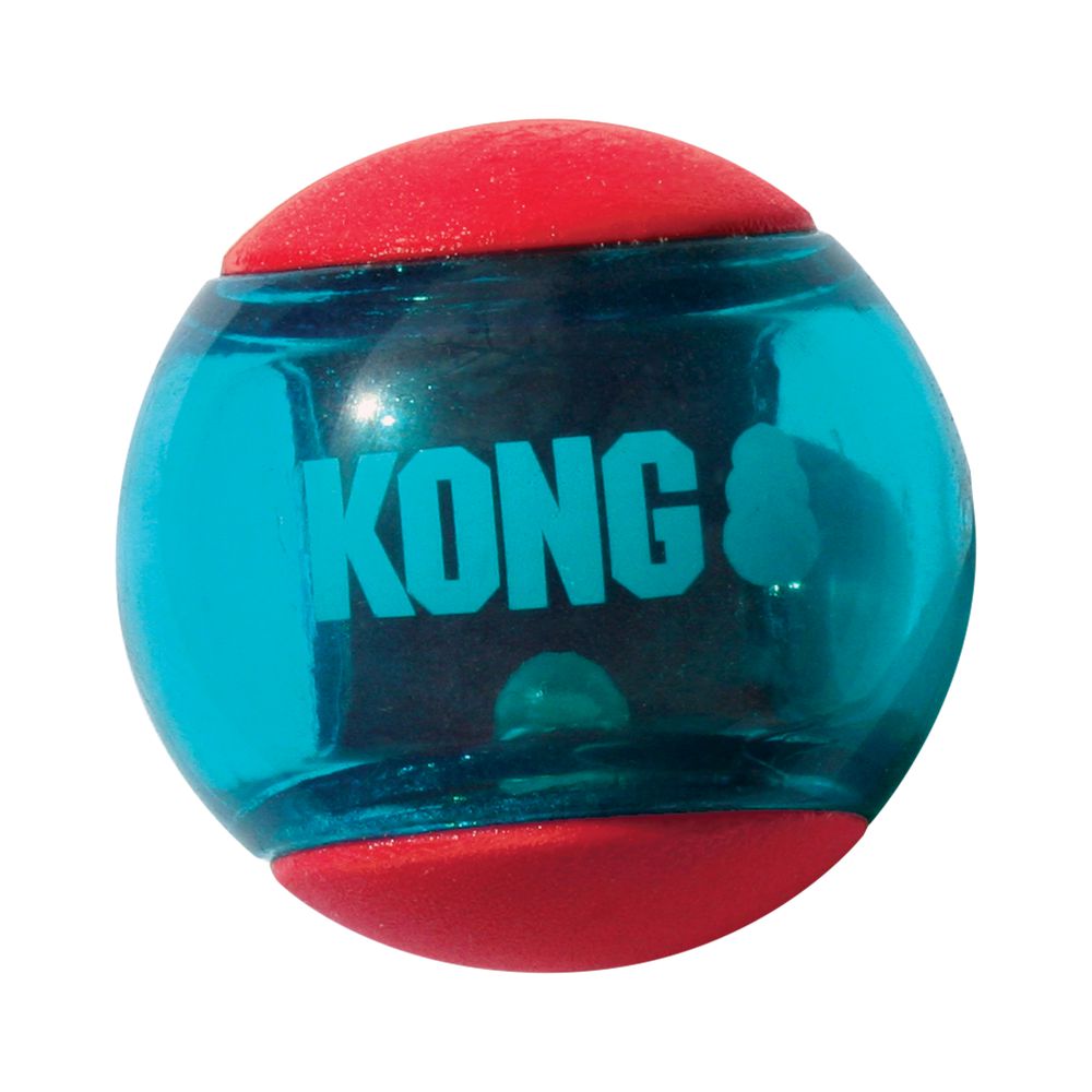 KONG Squeezz Action Ball Dog Toy, Red, Small