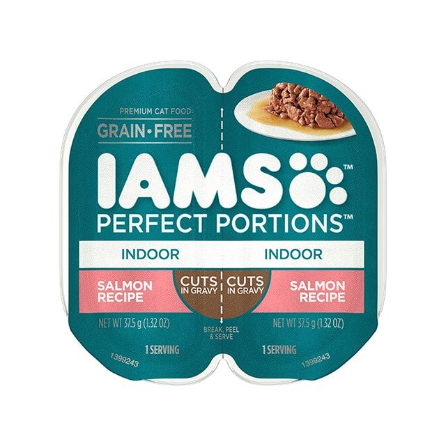 Iams Perfect Portions Indoor Salmon Recipe Grain-Free Wet Cat Food