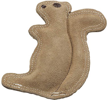 Ethical Pet Dura-Fused Leather Squirrel Dog Toy, Small