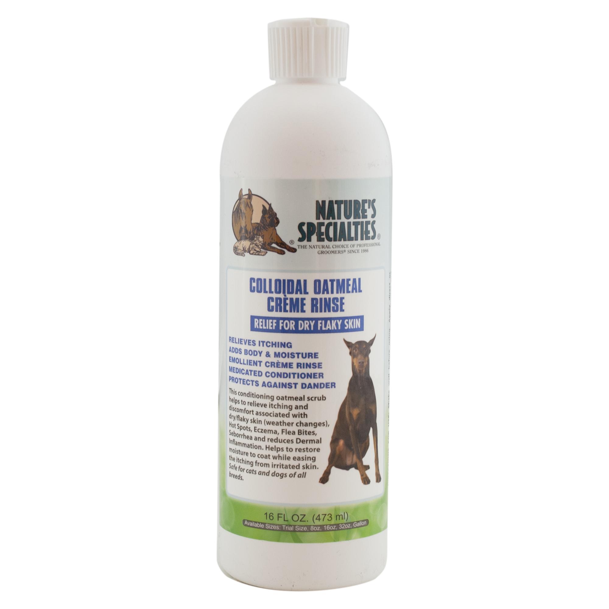 Nature's Specialties Colloidal Oatmeal Créme Rinse, Itch-Relief Conditioner for Dogs and Cats, 16-oz bottle