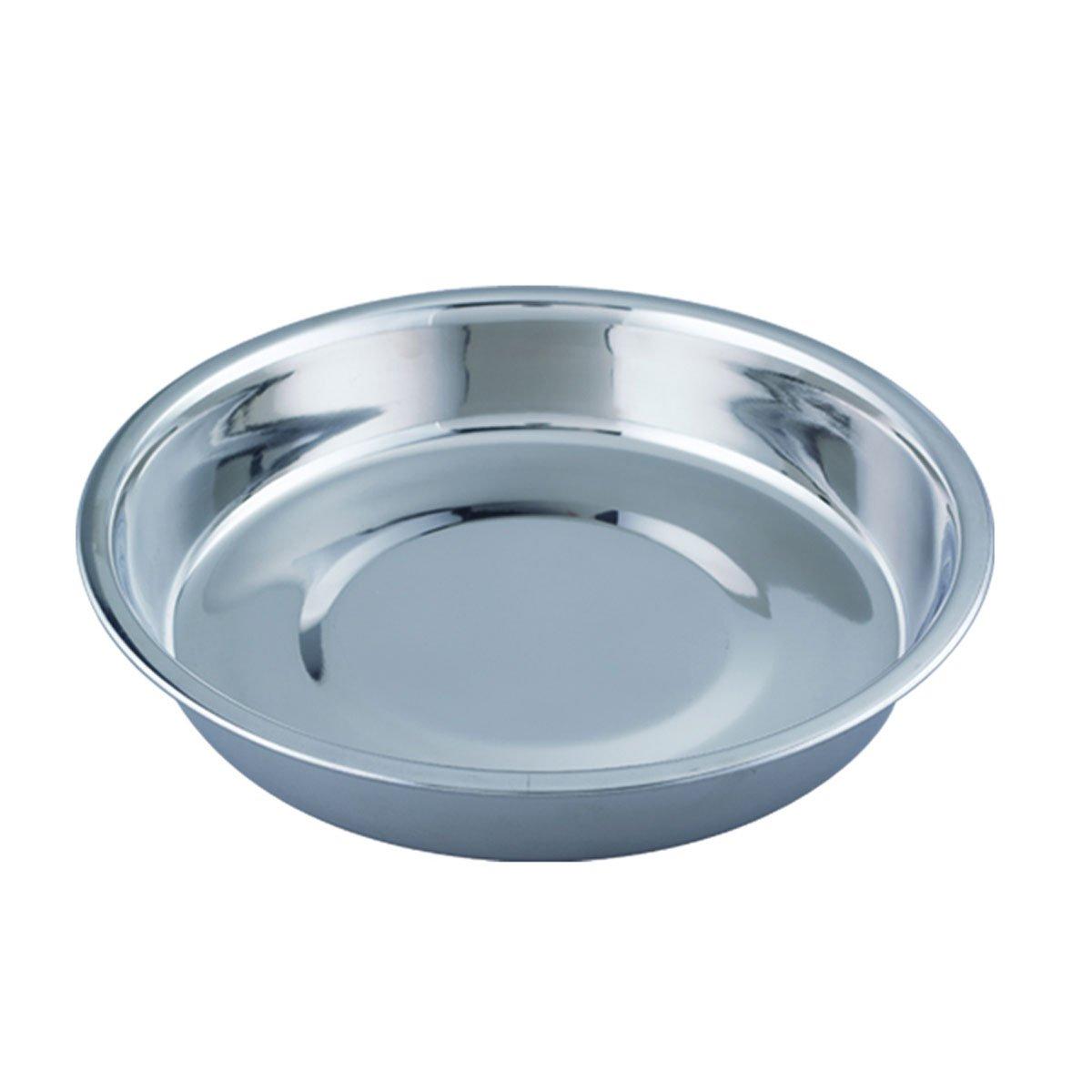 QT Dog Stainless Steel Puppy Pan Dog Bowl, 6-in