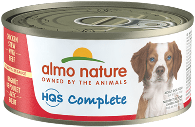 Almo Nature HQS Complete Chicken Stew with Beef Grain-Free Wet Dog Food