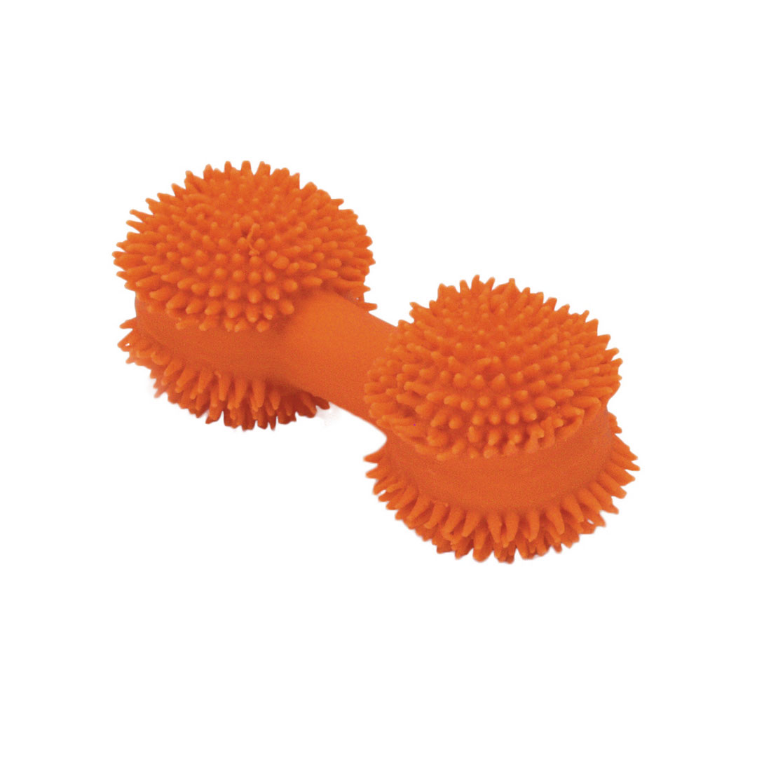 Rascals Latex Mini Spiny Dumbbell Dog Toy, Orange, 3.5-in